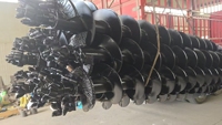Tarière de forage CFA photovoltaïque pour sols/argiles, diamètre 300 mm, couple élevé, vitesse de pénétration rapide pour terrains sablonneux
