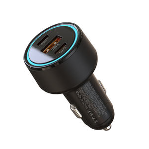 Cargador de coche de 130w con cable PD para Xiaomi, iPhone 15, Samsung Galaxy S24, portátiles, cargador rápido USB C para coche QC4 - Product Image 1