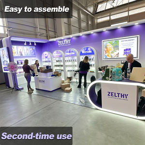 Индивидуальный полноцветный выставочный стенд для торговых выставок, деревянный роскошный выставочный стенд, высококачественный многоразовый выставочный стенд - Product Image 4