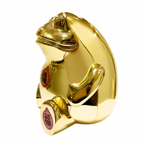 Tirelire grenouille en ABS électroplaqué, style animalier, pot de rangement créatif pour jouets, emballé en boîte colorée, ornement de bureau mignon, cadeau