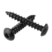 Sekrup Self-Tapping Kepala Tombol Hex Grade 8.8 Black Oxide M2-M6 Baja Karbon untuk Elektronik dan Perabot Kayu