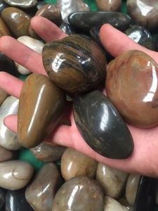 Natural <strong>Polished</strong> Red Decorative Jade <strong>River</strong> Rock Cobble Outdoor Exterior Bathroom Industrial Park Villa Decorative Pebble <strong>Stone</strong> - Product Image 4
