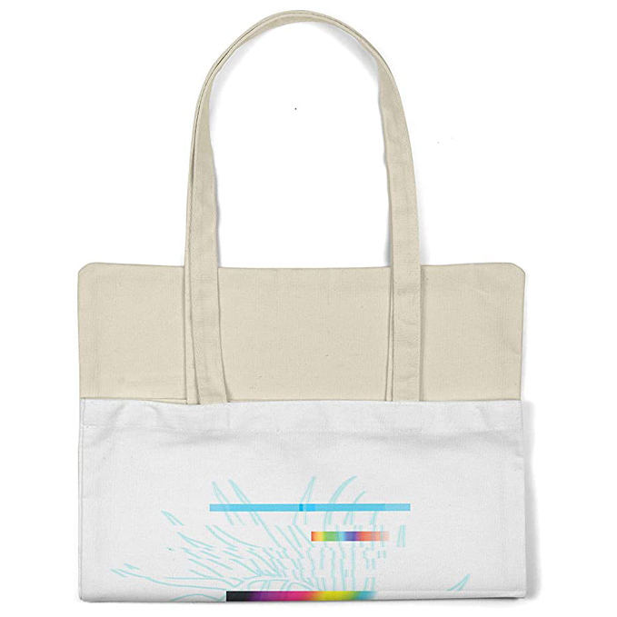 Customized recycle organic cotton canvas tote shopping bag with print logo promotional supplier