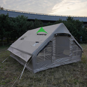 Tente gonflable en Oxford noir 3x4m avec porte AB, cheminée et ventilation AC, directement de l'usine - Product Image 3