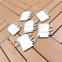 MDFSUB 50*60mm Doppelseitige Sublimations-MDF-Schlüsselanhänger-Rohlinge Vatertags-Geschenk für Papa mit Schutzfolie