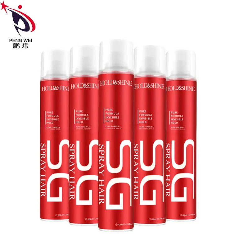 Salon Hair Spray Fragrance Hard Spray Wholesale Hair Styling Strong Hold Hair Building Fiber Spray