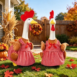Decorazione stagionale per giardino Pafu Harvest Holiday, ornamento per portico in stile rustico, costume da tacchino per il Ringraziamento, costume da oca da prato da 23 pollici - Product Image 1