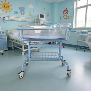 Lit d'hôpital pour nouveau-né, chariot <span class=keywords><strong>de</strong></span> transfert pour bébé, poussette mobile pour <span class=keywords><strong>enfant</strong></span>, chariot <span class=keywords><strong>de</strong></span> transfert pour nourrisson avec roues pour hôpital - Product Image 4