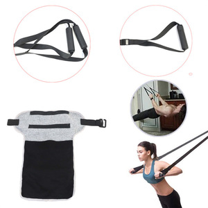 Sangle de fitness à fixer à la porte, haute élasticité, noire, unisexe, équipement d'entraînement à domicile pour le yoga, la danse, l'exercice et le remodelage corporel - Product Image 1