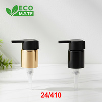 Pompe de traitement 1cc 18/410 20/410 Pompe à huile cosmétique en plastique pour crème de lotion en blanc/argent/doré avec demi-couvercle