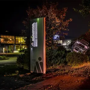 Señal de poste para publicidad de gasolina al aire libre, señal de guía de carretera, gasolinera, precio