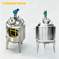 Cuve de mélange automatique pour produits chimiques et cosmétiques en acier inoxydable SUS 304/316L avec chauffage
