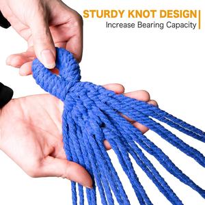 <span class=keywords><strong>Hamac</strong></span> <span class=keywords><strong>2</strong></span> <span class=keywords><strong>personnes</strong></span> en toile de coton, accessoires de camping en plein air, jardin, balançoire suspendue pour voyage de pique-nique - Product Image 4