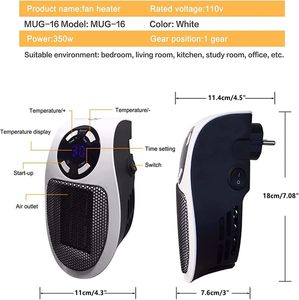 Mini-chauffage intelligent avec affichage de la température, ventilateur chauffant rapide pour l'hiver, chauffage électrique intelligent pour bureau - Product Image 5
