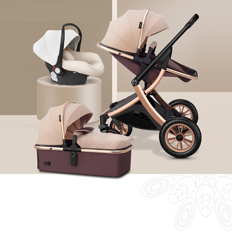 Cestino in PU + tubo in oro + kaki