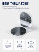 Film chauffant en PET, élément chauffant flexible en polyester, panneau radiant auto-adhésif pour chauffage par le sol, dégivreur de miroir, OEM