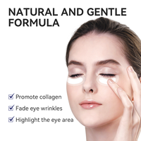 Masque pour les yeux lyophilisé personnalisé pour réduire les poches sous les yeux Cernes Ridules Hydratation au collagène et patchs hydratants pour les yeux