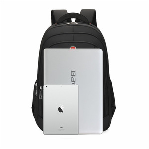 Men's <b>Backpack</b> <b>Large</b> Capacity 20-35L Interior Zipper Pocket Everyday Commuting Business Style Solid Color Black - Product Image 5