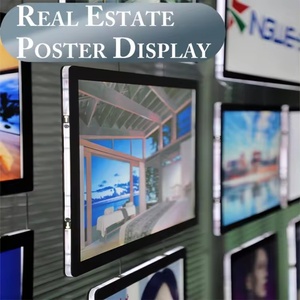 Wholesale Custom Ultra Thin Led Light <b>Box</b> Display Real Estate Window Led Backlit Crystal Light <b>Box</b> - Product Image 2