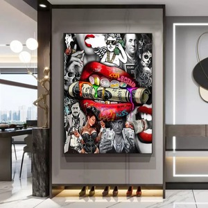 Tóm Tắt <span class=keywords><strong>Graffiti</strong></span> Tiền Giấy Sexy Người Phụ Nữ Hút Thuốc Canvas Sơn Bức Tranh Tường Nghệ Thuật Deco Tường Nghệ Thuật Áp phích In Cho Nhà Phòng Khách Trang Trí Nội Thất - Product Image 5