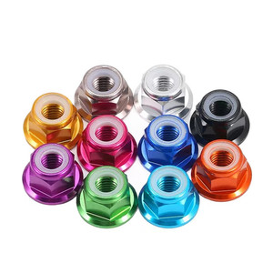 M2 m2, 5 m3 M4 M5 M6 M8 din6926 Tùy chỉnh màu hợp kim nhôm mặt bích hạt hình lục giác Nylon khóa <span class=keywords><strong>NUT</strong></span> - Product Image 1