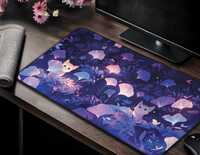 Chats mignons dans les feuilles fantaisie scénique PC tapis de souris de jeu tapis de joueur Teclado tapis tapis de bureau pour ordinateur portable 900X400