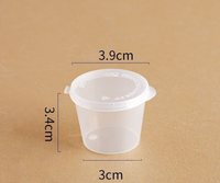 Conteneur alimentaire en plastique jetable de 2 oz avec compartiment à sauce intégré, boîte d'emballage à emporter pour restaurant