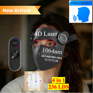 AQSHE M4 <span class=keywords><strong>4d</strong></span> Láser 1064 nm con Control por Voz, Terapia de Luz Roja, Terapia Facial con Luz LED, Máscara de Terapia de Luz Roja de Grado Médico - Product Image 1