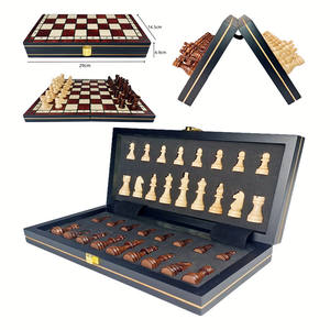 Juego de Ajedrez Magnético Plegable de Madera de 12 Pulgadas al por Mayor con Piezas para Niños, Juego de Mesa Educativo, Juego de Lujo - Product Image 1