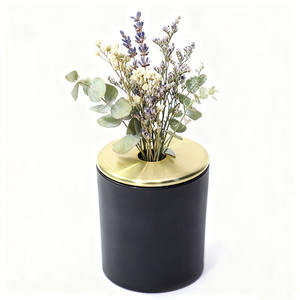 <span class=keywords><strong>Couvercle</strong></span> en métal doré de luxe, <span class=keywords><strong>creux</strong></span>, avec joint en PP pour bougie parfumée - Product Image 2