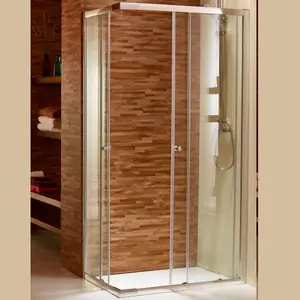 Hot sale tempered glass sliding bath shower screen bathroom enclosures shower with watermark