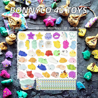 BONNYCO Petits Squishies – Lot de 40 Mini Jouets en Caoutchouc pour Fêtes d'Anniversaire d'Enfants, Idéal pour les 2-4 Ans, Récompenses Scolaires