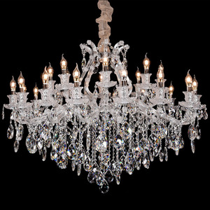 Lámpara de Araña de Cristal Redonda con Base para Bombilla E26, LED Blanco Cálido de 3500K, Altura Ajustable, Acabado Dorado, Lámpara Colgante para Sala de Estar - Product Image 6