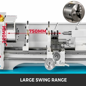 Torno de Fábrica 220 750, Mini Torno CNC Manual para Madera y Metal, Máquina SS-JSMNCC220X750-001V2 con Función de Fresado, Precio O - Product Image 1