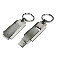 Gantungan Kunci USB Metal 16 GB, Memory USB Metal 8GB, Logo Custom, USB Putar