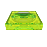 Bol à bonbons en acrylique vert néon épais et luxueux pour la décoration de la maison, bol de service décoratif, bols à bonbons super cristallins