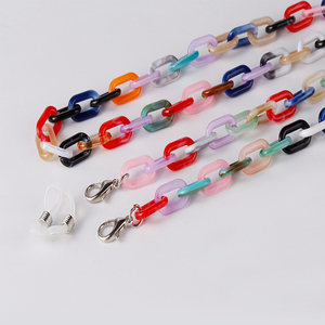 <span class=keywords><strong>Lunettes</strong></span> de soleil en plastique et acrylique, disponible en plusieurs couleurs, porte-<span class=keywords><strong>lunettes</strong></span>, chaîne en plaqué or, 1 pièce - Product Image 5