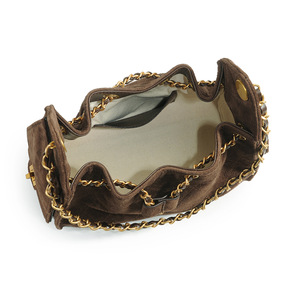 Bolso <span class=keywords><strong>de</strong></span> Hombro Acolchado <span class=keywords><strong>de</strong></span> Gamuza <span class=keywords><strong>de</strong></span> Primera Calidad, Textura Vintage Suave, Color Personalizado OEM, Bolso <span class=keywords><strong>de</strong></span> Mano <span class=keywords><strong>de</strong></span> Cuero Genuino y Gamuza para Mujer - Product Image 6
