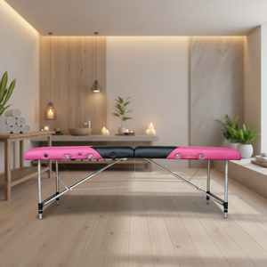 Table de massage pliante en 2 sections conçue par OEM, avec un appui-tête et des accoudoirs confortables qui s'adaptent au corps, idéale pour le <span class=keywords><strong>SPA</strong></span> - Product Image 3