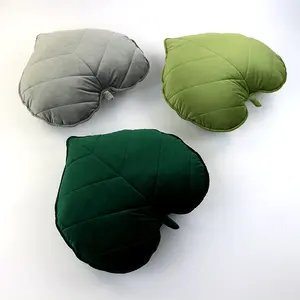 Kunden spezifisches 3D-Plüschblatt-Kissen aus weichem Samt mit Memory-und <span class=keywords><strong>Massage</strong></span> merkmalen - Product Image 1