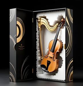 Boîte de transport pour harpe en gros, en carton ondulé découpé sur mesure, avec logo personnalisé, idéale pour les magasins de musique - Product Image 1