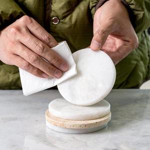 White Marble <b>Coasters</b> for Coffee Table Inches Handmade Round <b>Coaster</b> Luxury Aesthetic Modern <b>Drink</b> <b>Coaster</b> - Product Image 6