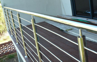 DBM Balustrade d'extérieur en acier inoxydable à barre pleine, design contemporain, résistante à la rouille, pour hôtels, escaliers, centres commerciaux et jardins