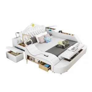 Set Tempat Tidur Multifungsi, Furnitur Kamar Tidur Murah, Multifungsi, Hemat Ruang, Penyimpanan Elektrik, Set Tempat Tidur Pijat, Harga Referensi: Get La