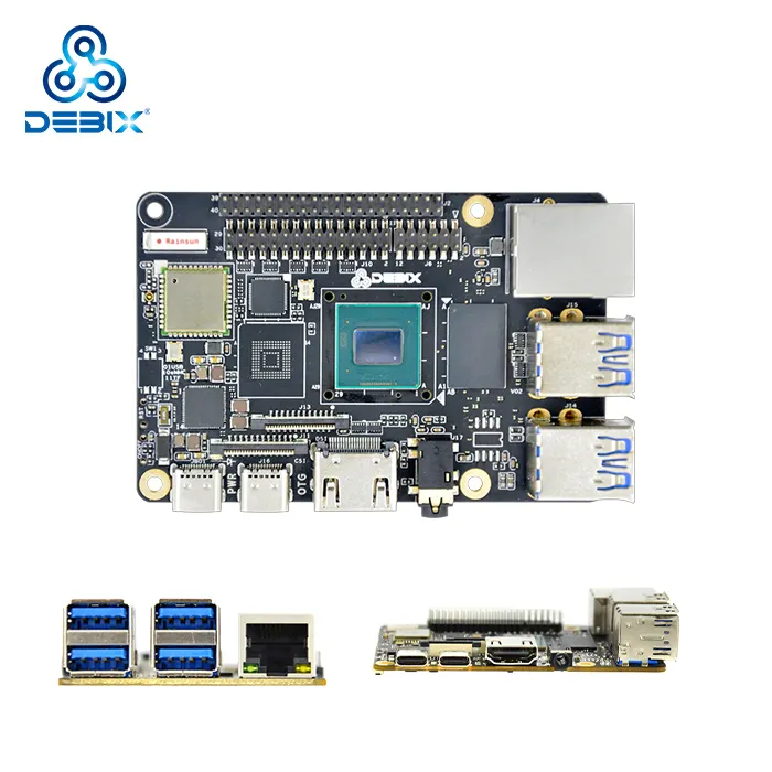Placa base de brazo integrado industrial DEBIX iMX 8M Plus CPU 2,3 TOPS NPU 4GB 8GB RAM sata3.0 y m.2 placa base de alimentación PoE para PC