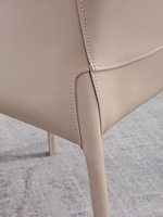 Chaise de salle à manger en cuir selle maison chaise de thé simple moderne chaise d'étude minimaliste de luxe léger italien