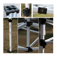 Cadre de tente carré en acier 3x3 pour événements en plein air marchés de nuit Protection contre la pluie solaire pour étals et campings célèbres sur Internet
