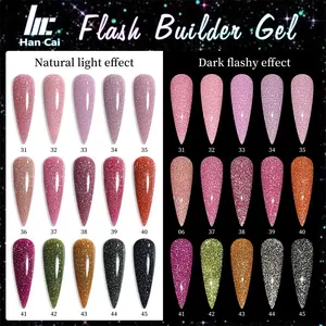 Nail Extension Polish Gel Sparkly Shine Wholesale Glitter Hard Gel Diamond Disco Buildering Gel Polish