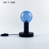Lampe de table en verre et métal, petite, de style nordique, pour la décoration de la maison, de la chambre à coucher ou du restaurant, idéale pour la sublimation.