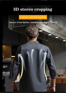 Nhà Máy Giá Tùy Chỉnh Điều Hành Nhà Bếp Đồng Phục Dài Đầu Bếp Không Bị Biến Dạng Thiết Lập Nhà Hàng Thanh Quản Lý Đầu Bếp Nấu Ăn - Product Image 3